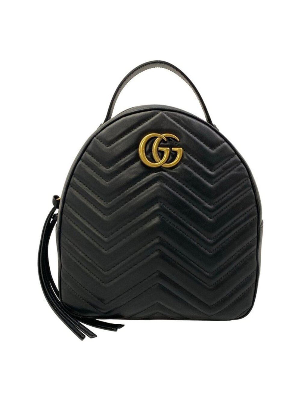Gucci Backpack GG Marmont Quilted Leather Black